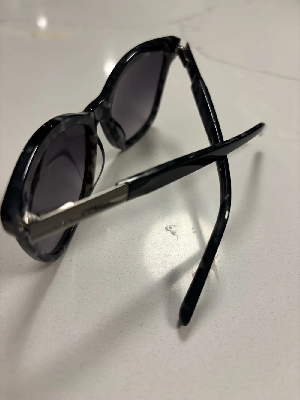 Ted Baker Black Frame Sunglasses with Gray Gradient Lenses